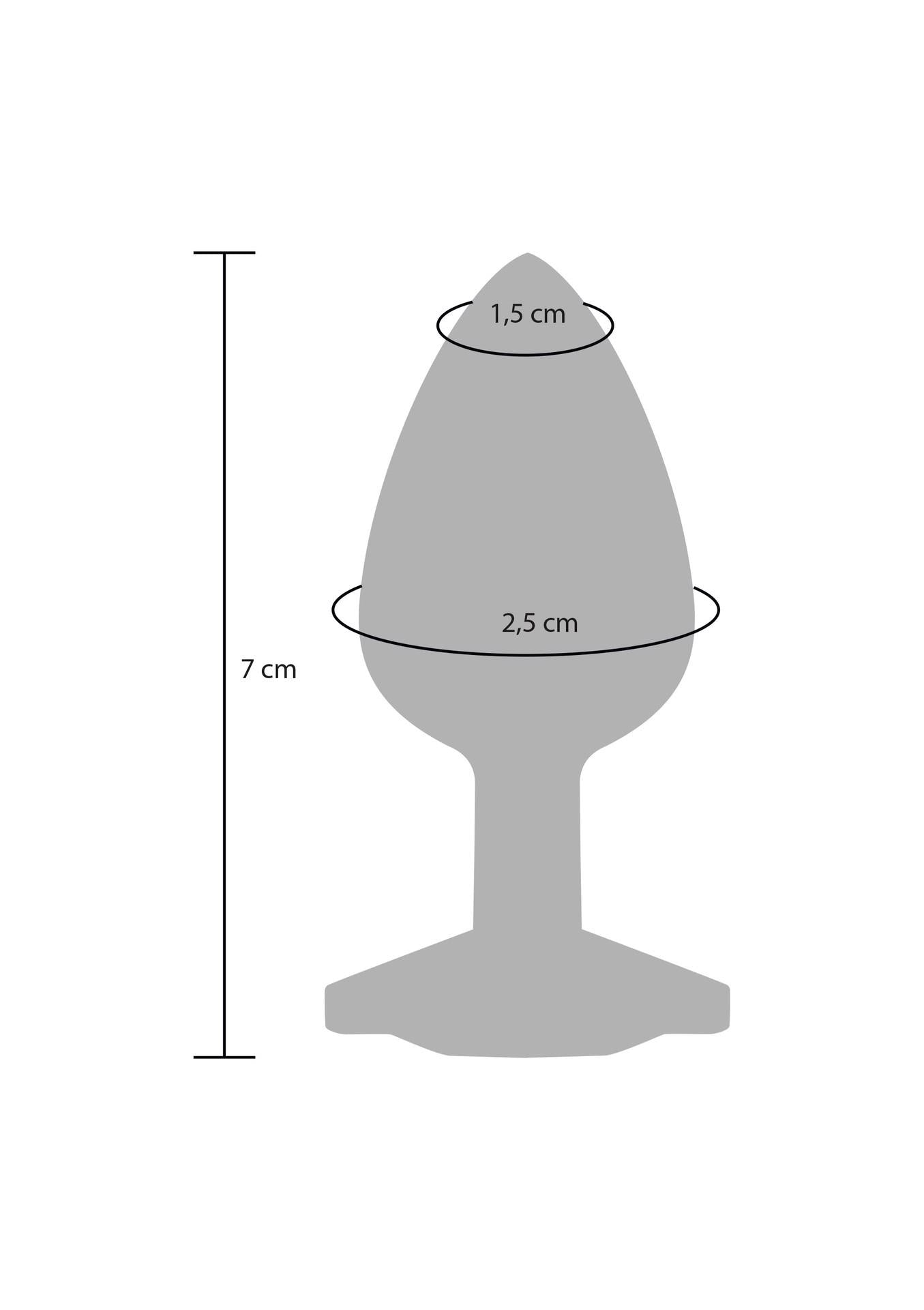 Dop anal din silicon Diamond Booty Jewel, culoare mov, mic, 7 cm
