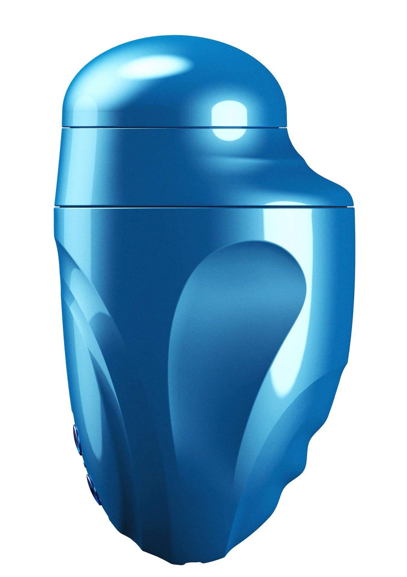 Masturbator vibrant Fusion X Aqua Bubble albastru
