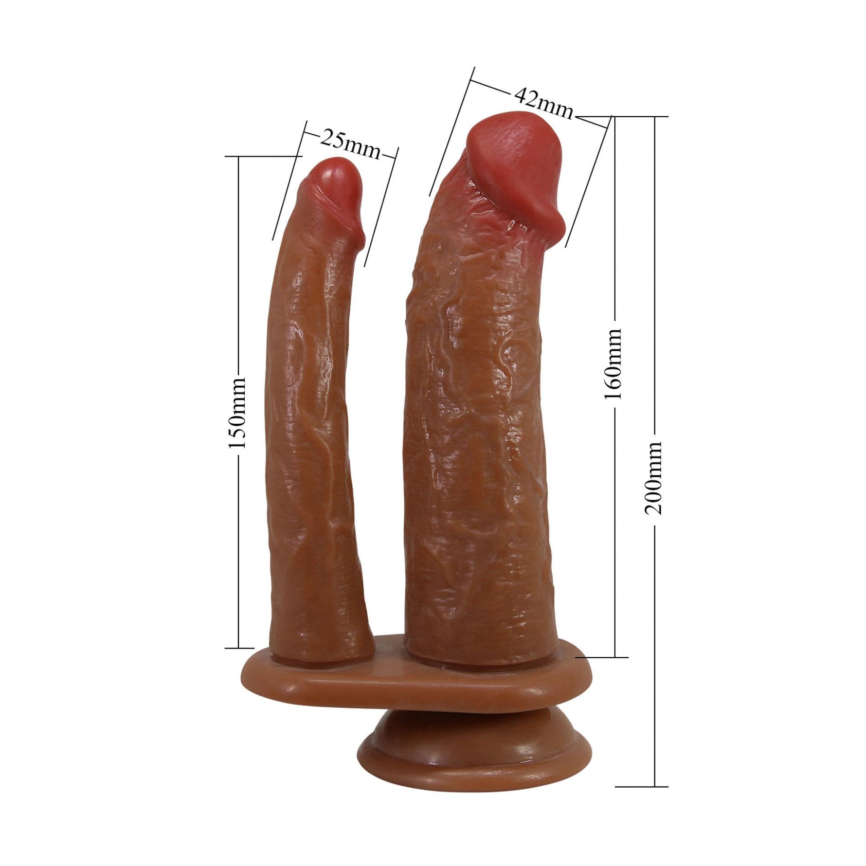 Dildo dublu vibrant Pretty Love Hulbert, culoarea pielii, 18 cm
