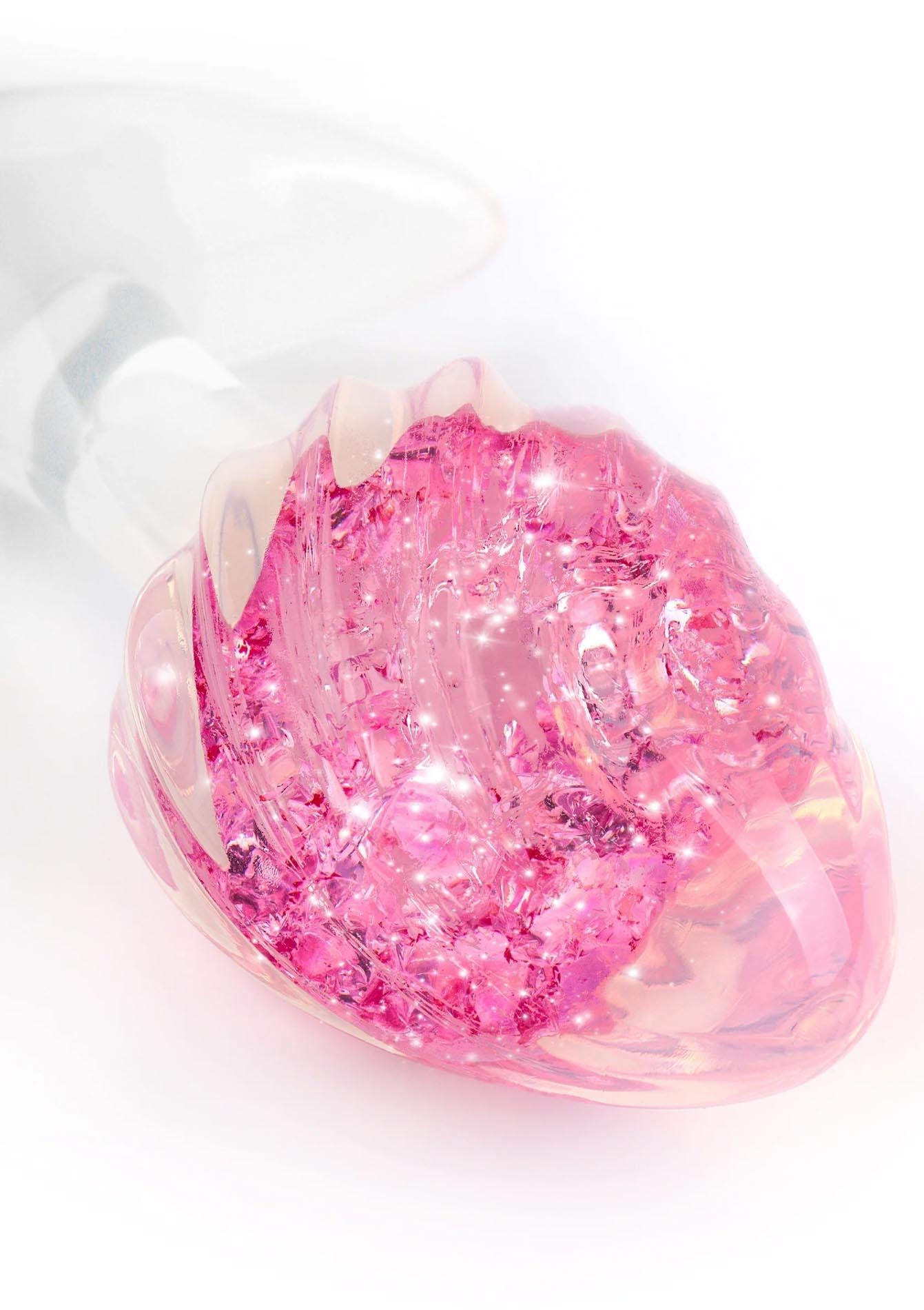 Dop anal mic din silicon ToyJoy Crystal, roz, 8,5 cm