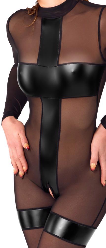 Body transparent fără bretele Noir S