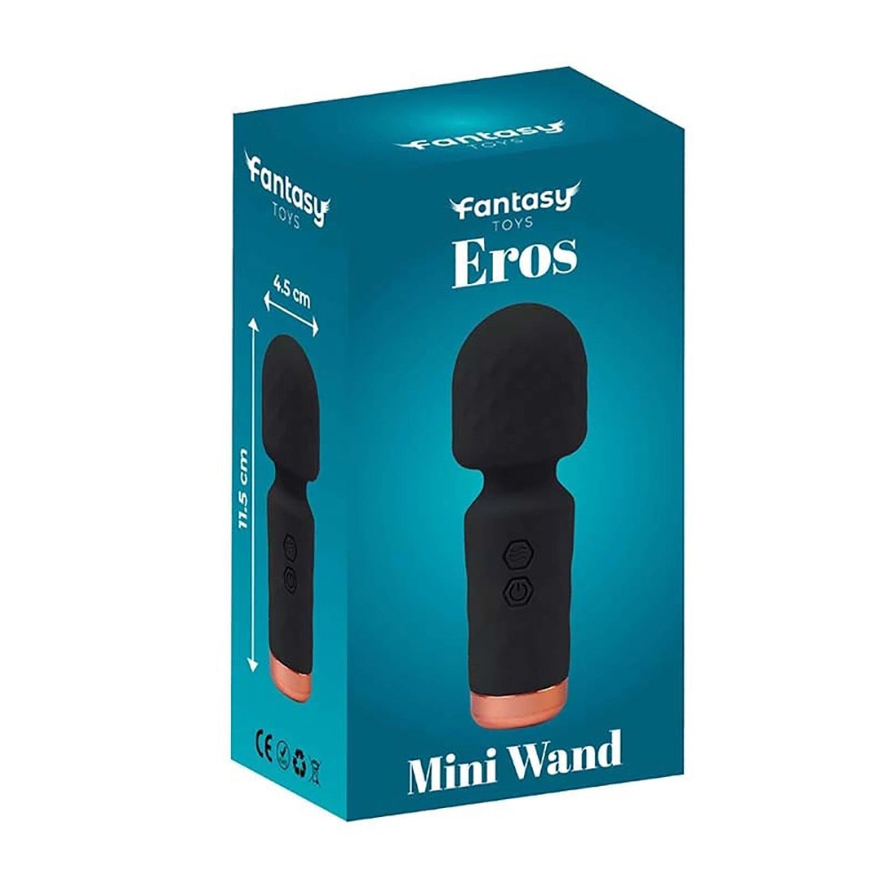 Vibrator mini cu baghetă din silicon violet Fantasy, USB, 11,5 cm