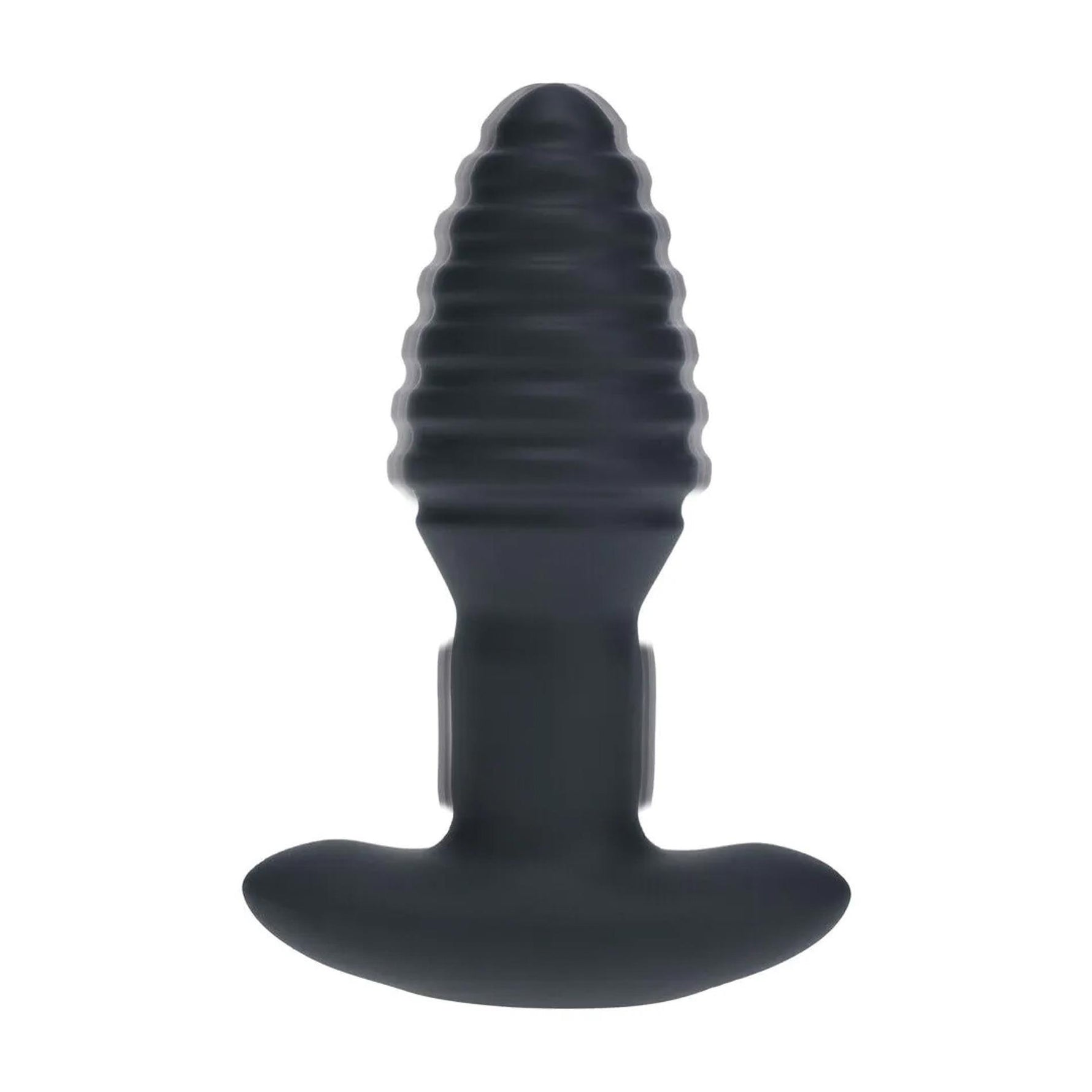 Plug anal rotativ vibrant Levelz, cu nervuri, silicon, negru, 12,5 cm