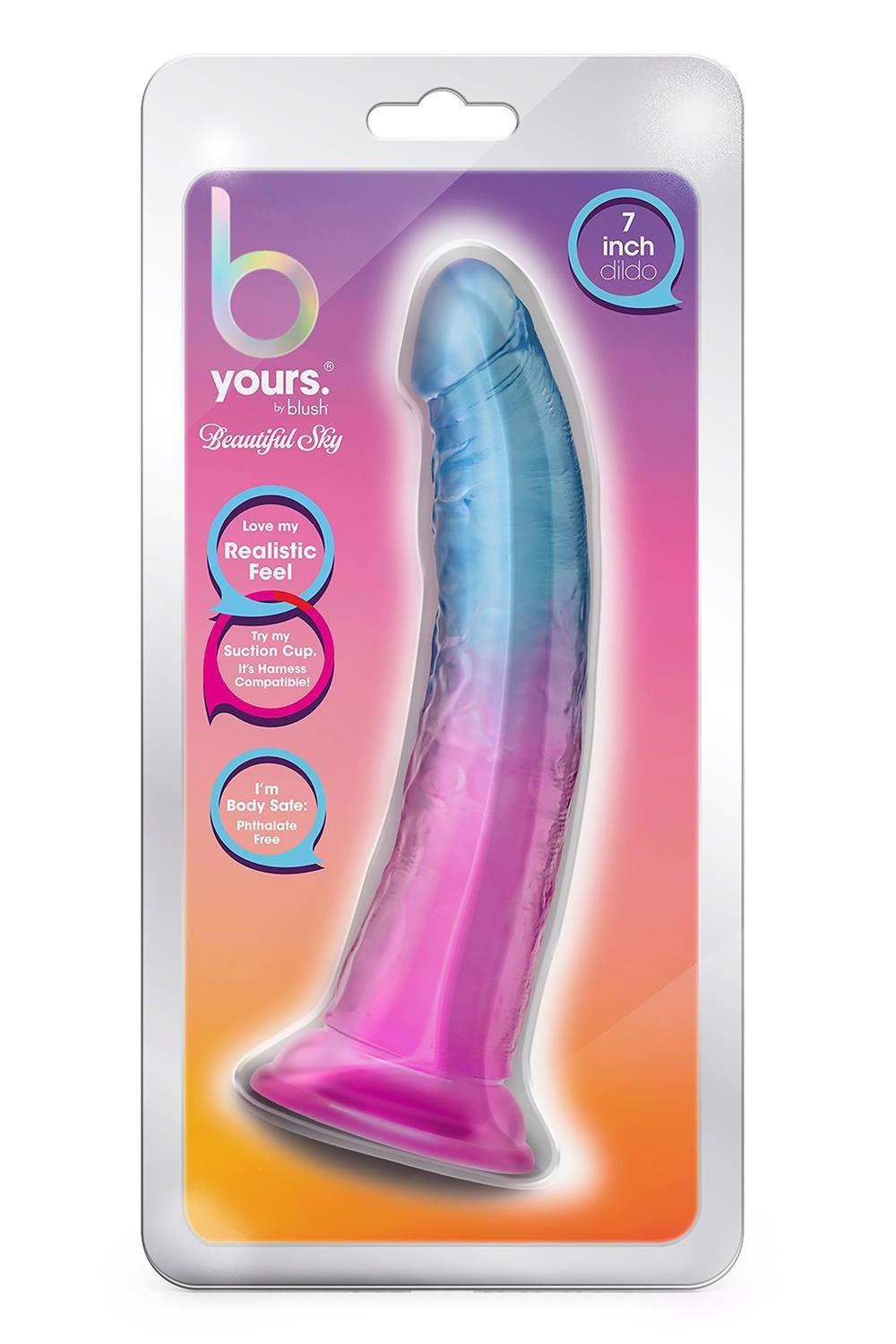 Dildo cu ventuză Blush B Yours Beautiful Sky Sunset de 18 cm