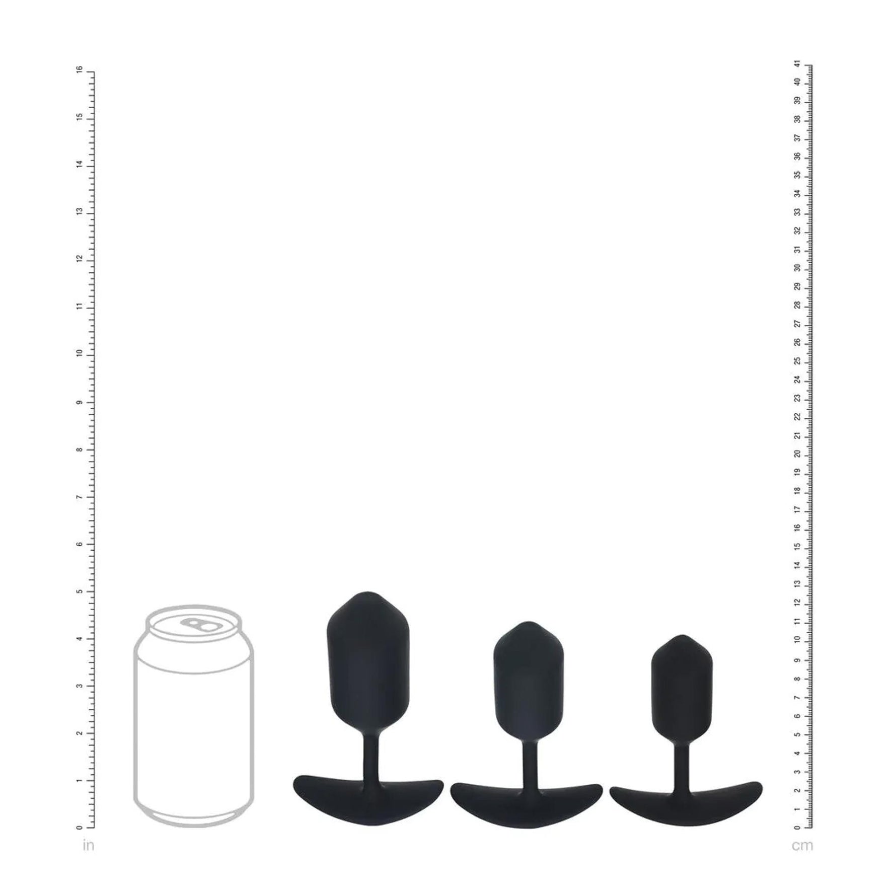 Set de 3 dopuri anale din silicon Levelz, negre