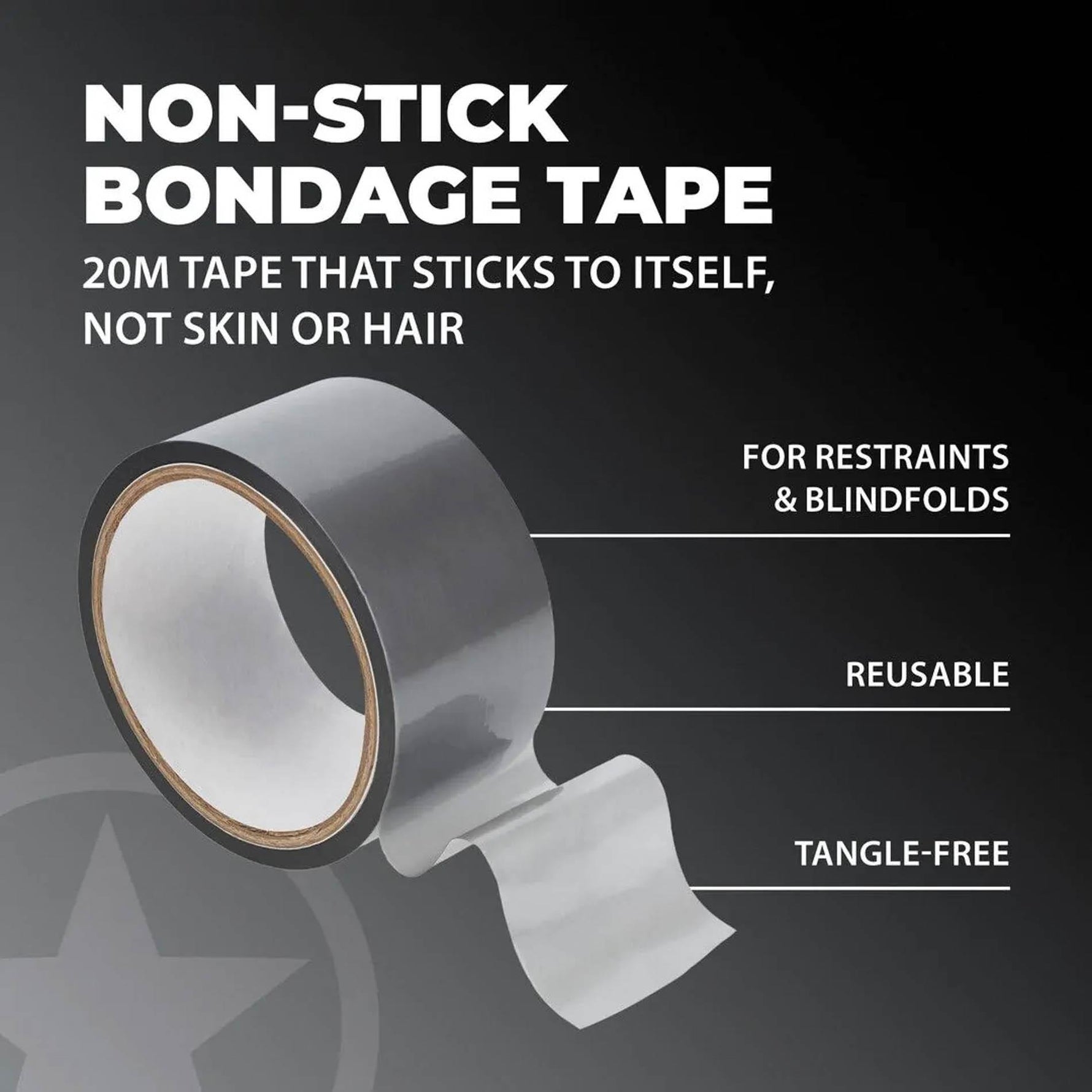 Bandă adezivă Ouch Silver Bondage, 20 de metri