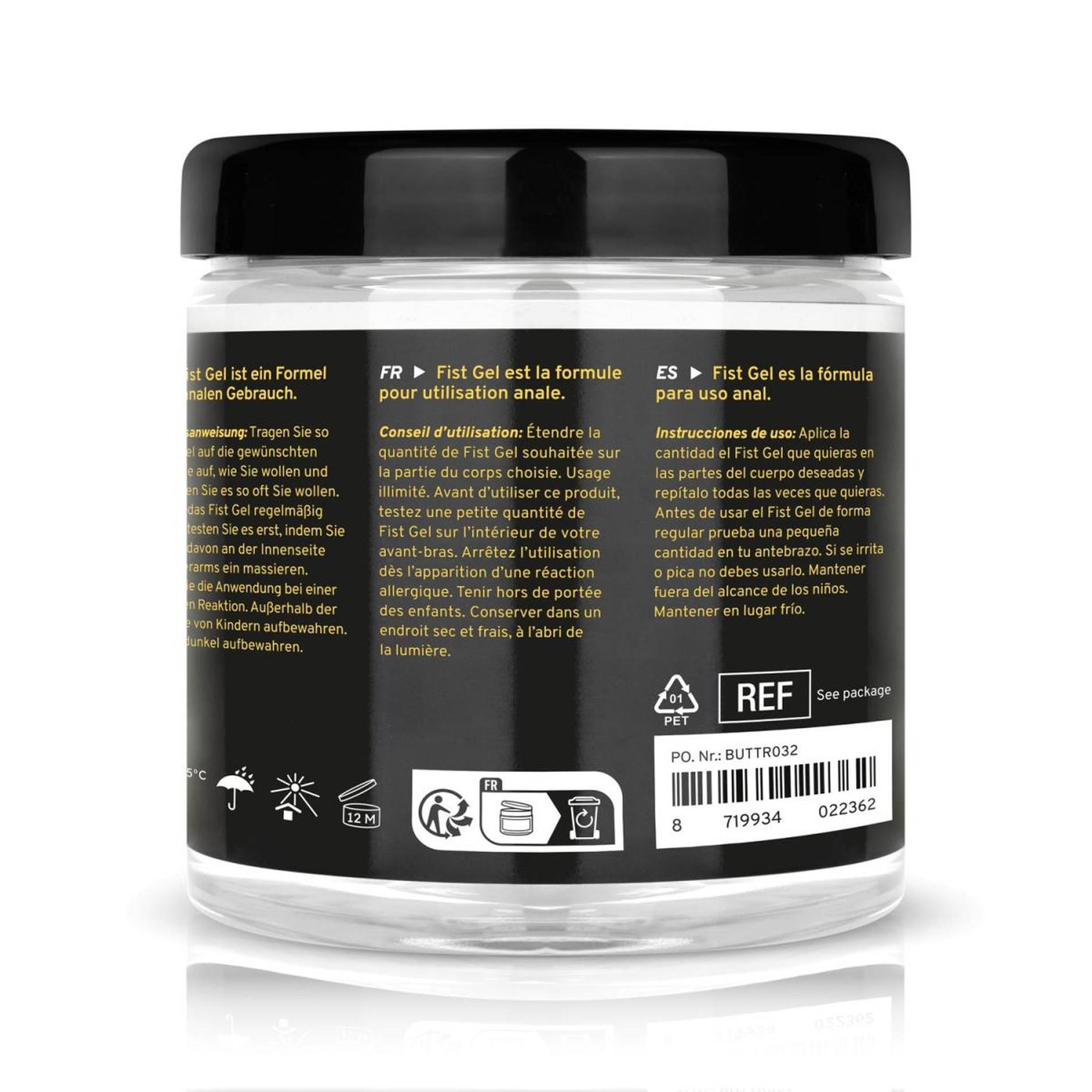 Gel de masturbare Buttr, transparent, nelipicios, 500 ml