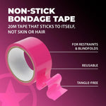 Bandă de legare PVC Ouch roz 20m