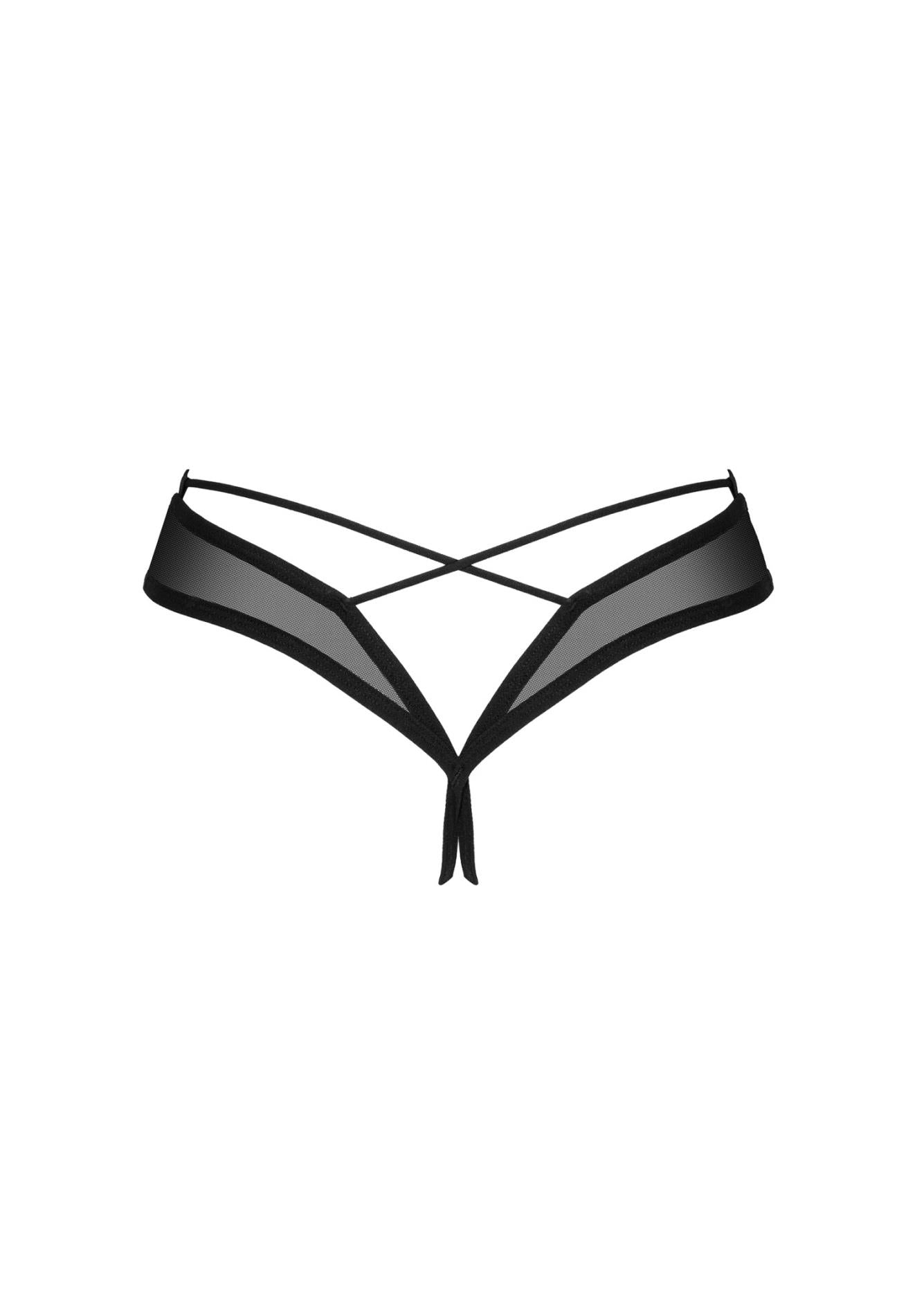 Roxelia Obsessive tanga deschis negru XL/2XL