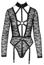 Body cu mânecă lungă și dantelă Cottelli LINGERIE S