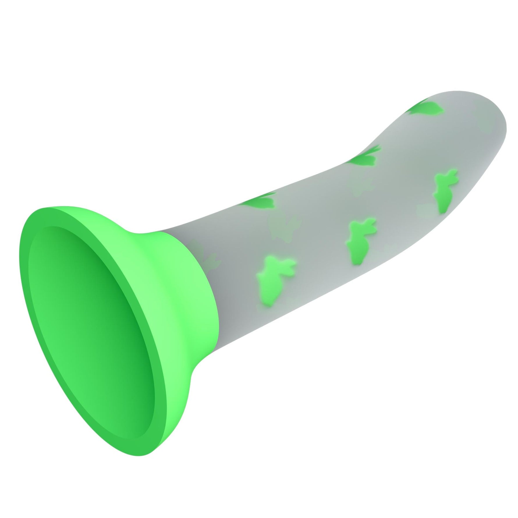 Dildo anal Pretty Love din silicon strălucitor cu ventuză