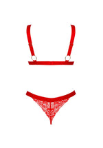 Set lenjerie erotică Obsessive Elianes roșu XL/2XL