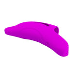 Vibrator pentru deget Pretty Love Delphini din silicon, 10 funcții