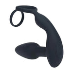 Masaj de prostată din silicon Levelz cu perle rotative și telecomandă 17 cm