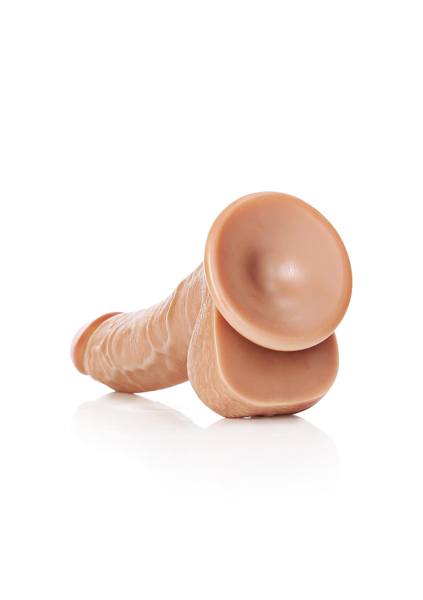 Dildo curbat realist RealRock cu ventuză 20 cm