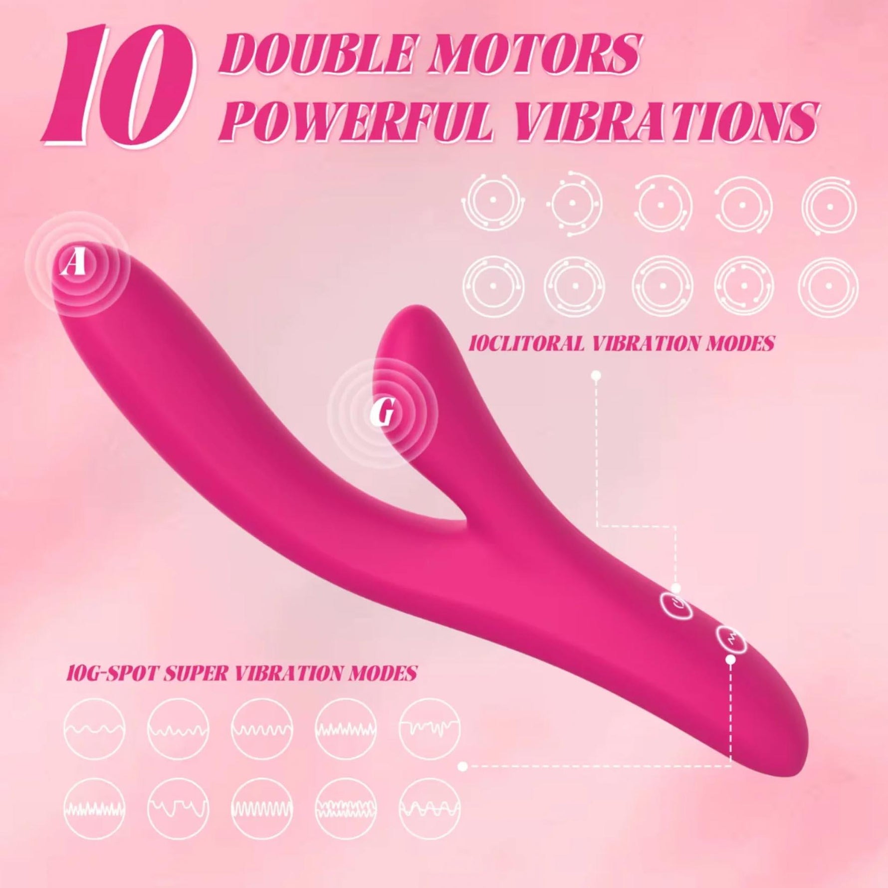 Vibrator Vibey Model Y Power Escorts Bunny roz USB 23 5 cm