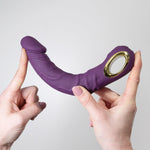 Vibrator realist Crushious Magnus Bend flexibil violet USB 22 5 cm