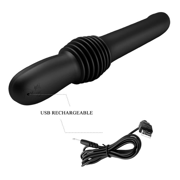 Vibrator anal inserabil USB Pretty Love Pazuzu negru