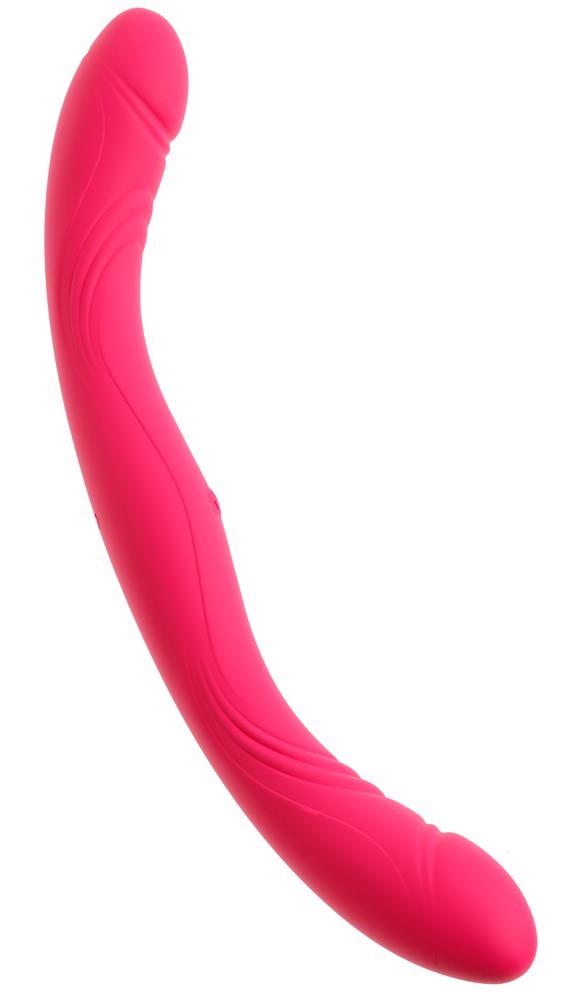 Vibrator dublu din silicon USB Couples Choice 31,2 cm