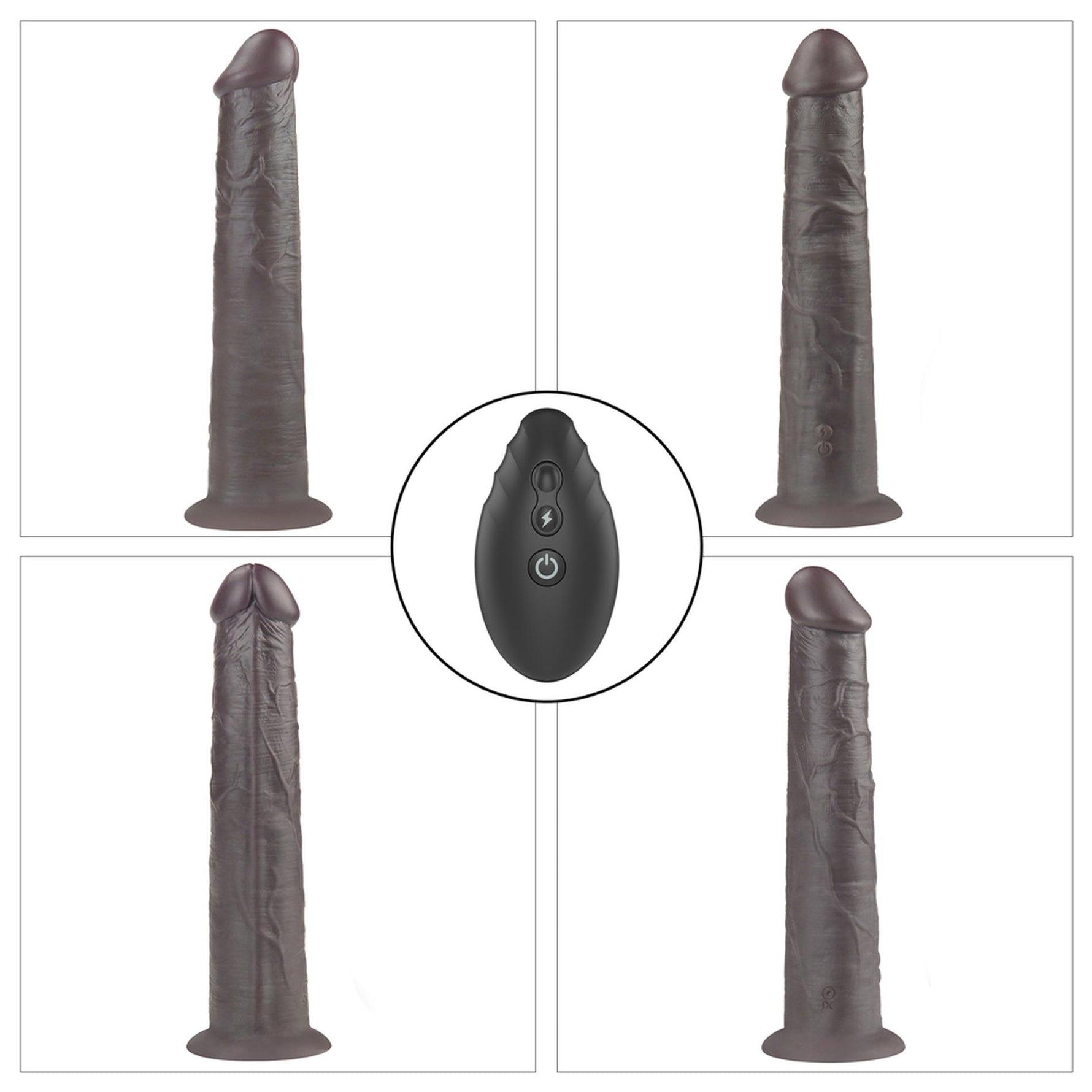 Dildo realist Lovetoy, silicon dublu strat, 25 cm, rotativ, cu telecomandă