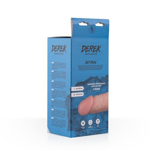 Dildo realist Derek EasyToys bej 22 cm cu ventuză