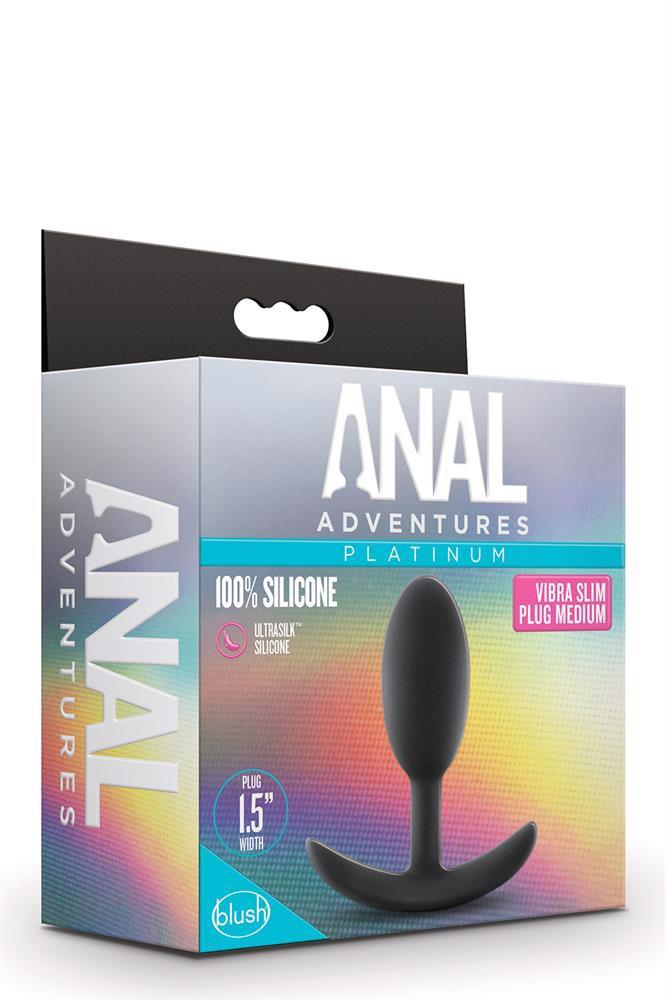 Plug vibrator subțire Blush Anal Adventures, mediu