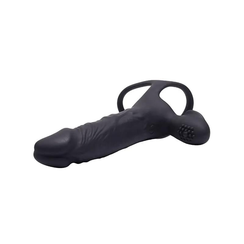Dildo vibrant cu penetrare dublă USB Fantasy Hephaestus 19,5 cm