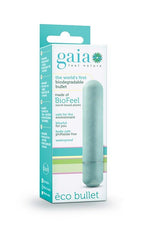 Mini vibrator Gaia Eco Bullet Blush, culoare aqua, PLA, 1.2 cm, AAA