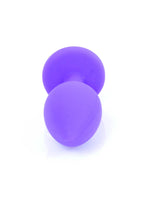 Bijuterii anale din silicon MyLove Toys violet cu diamant mic 7 cm