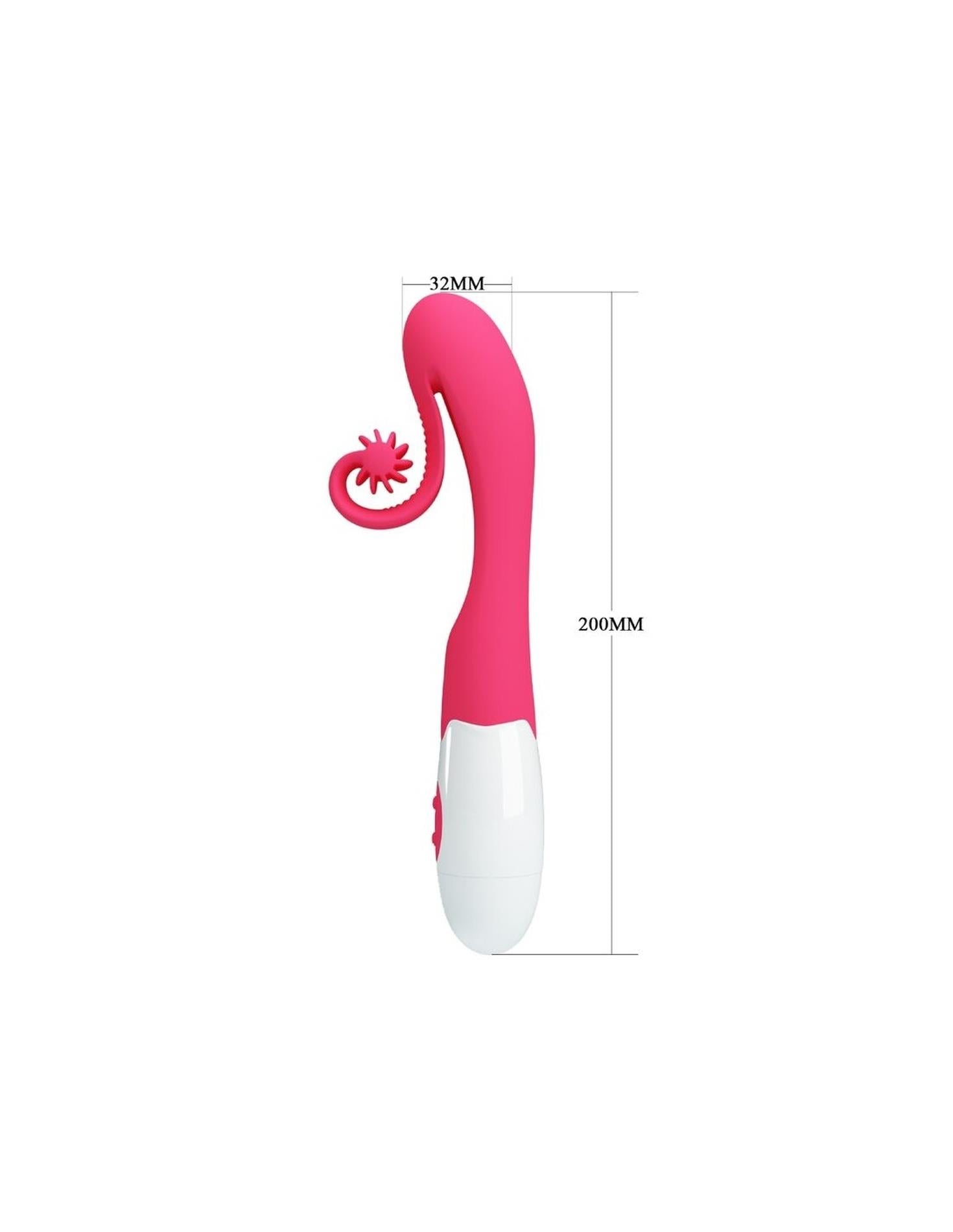 Stimulator Clitoridian din Silicon Pretty Love Romance Roz, 30 Vibrații