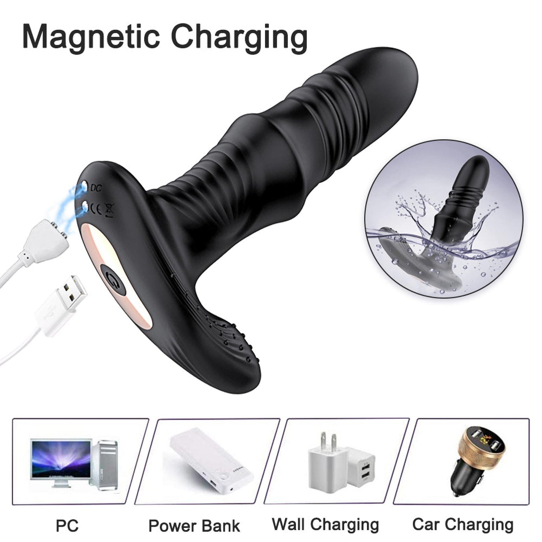 Lovesecret Premium, aparat de masaj pentru prostată USB controlat prin aplicație, 12 cm