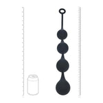 Perle anale din silicon Levelz by Shots XL, negre, 5 cm