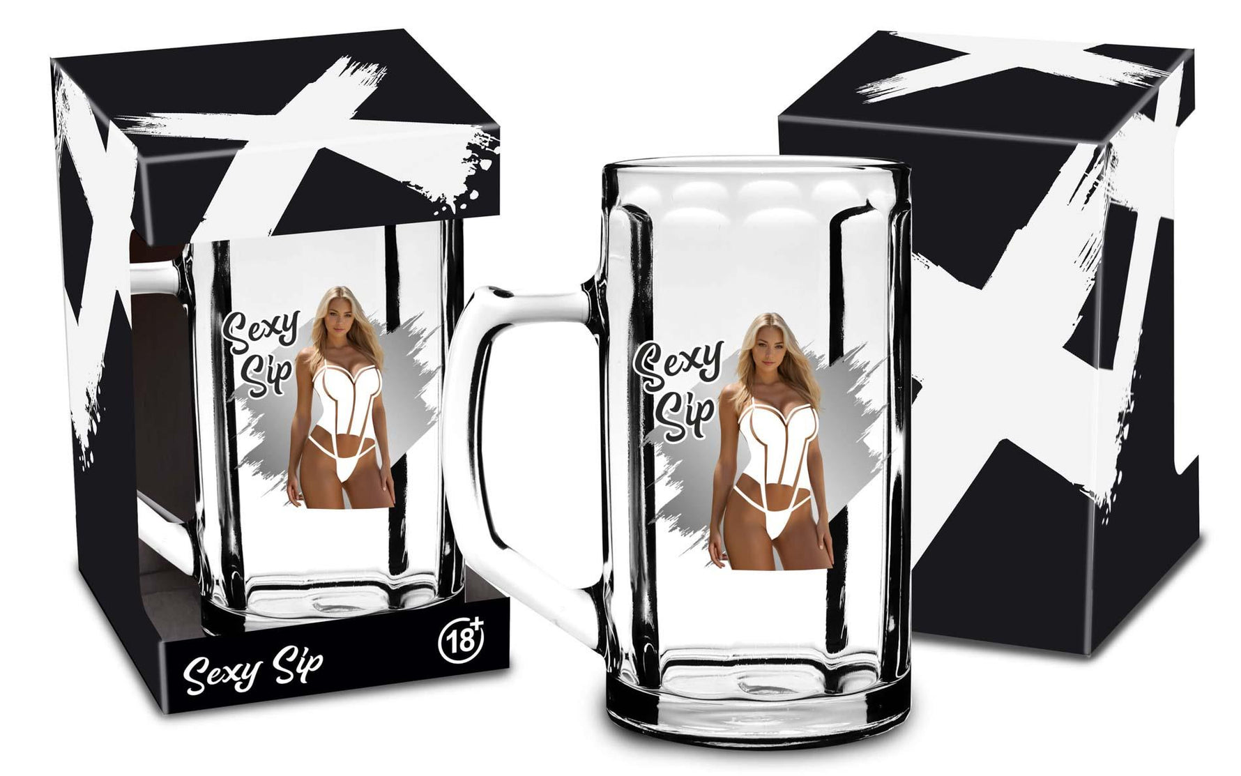 Cană de sticlă House of Mugs Sexy Sip 500ml