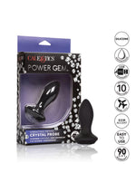 Dop anal vibrant Calexotics Petite Crystal Probe, negru, 9,5 cm