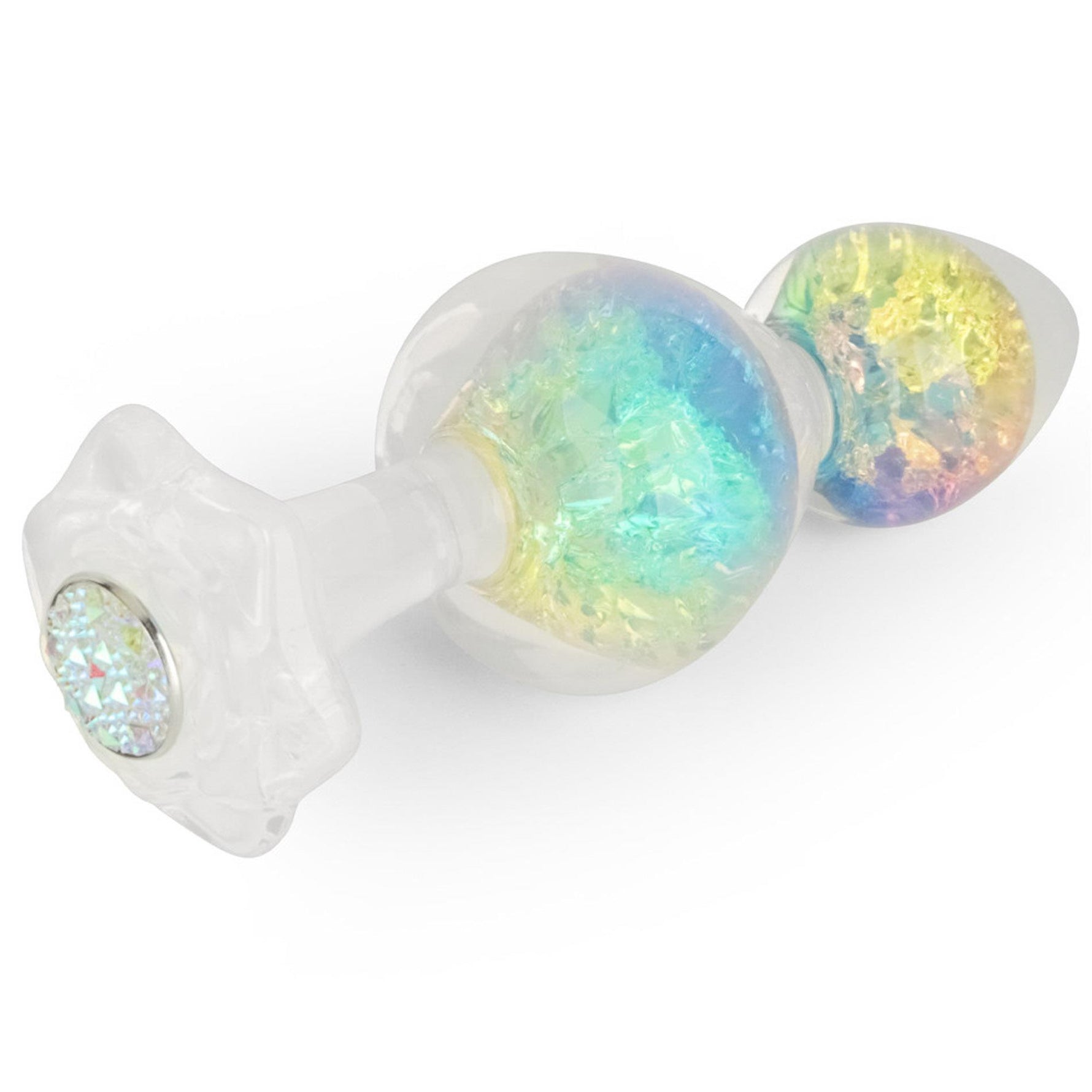 Plug anal din silicon Gemoria cu bilă dublă de sticlă Lovetoy