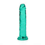 Dildo realist cu gel și ventuză, transparent, RealRock, 14,5 cm