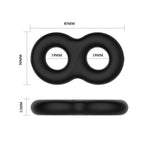 Inel dublu pentru penis Crazy Bull din silicon 8,5 cm