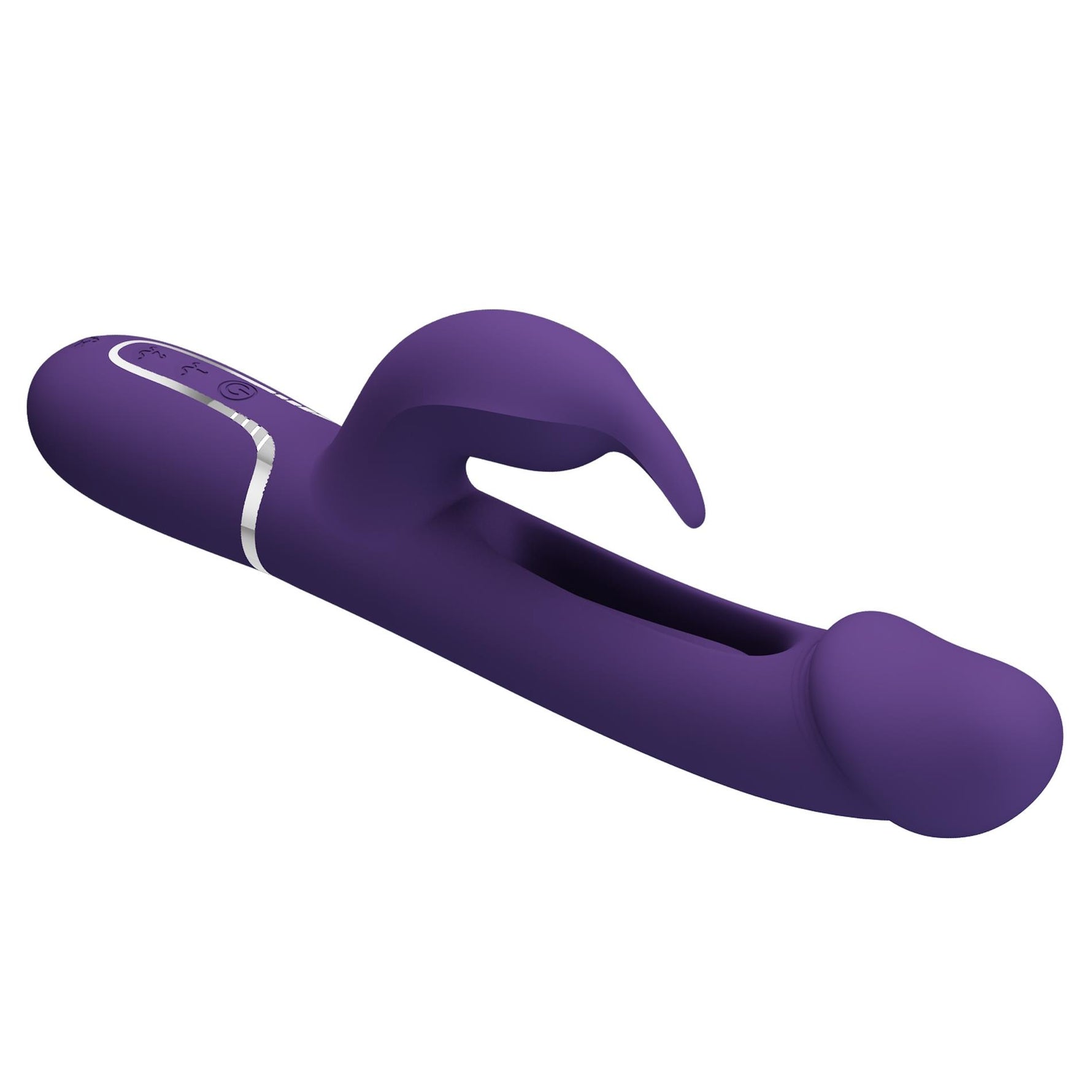 Vibrator Pretty Love Kampas cu model iepuraș violet, cu 7 funcții