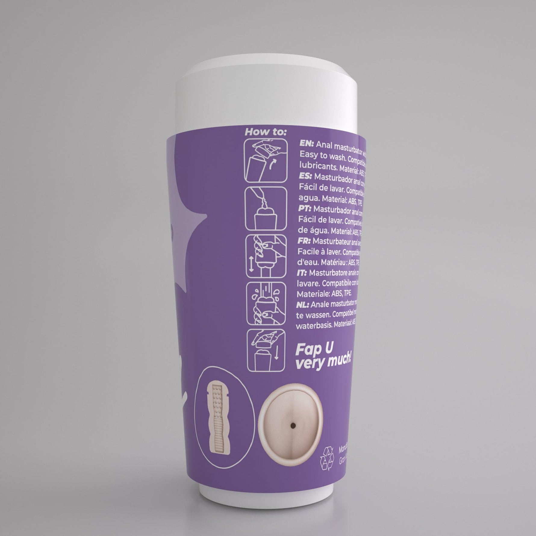 Masturbator anal portabil Crushious Fappucino Hot Buns