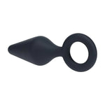 Dop anal din silicon cu buclă Levelz L negru 14 cm