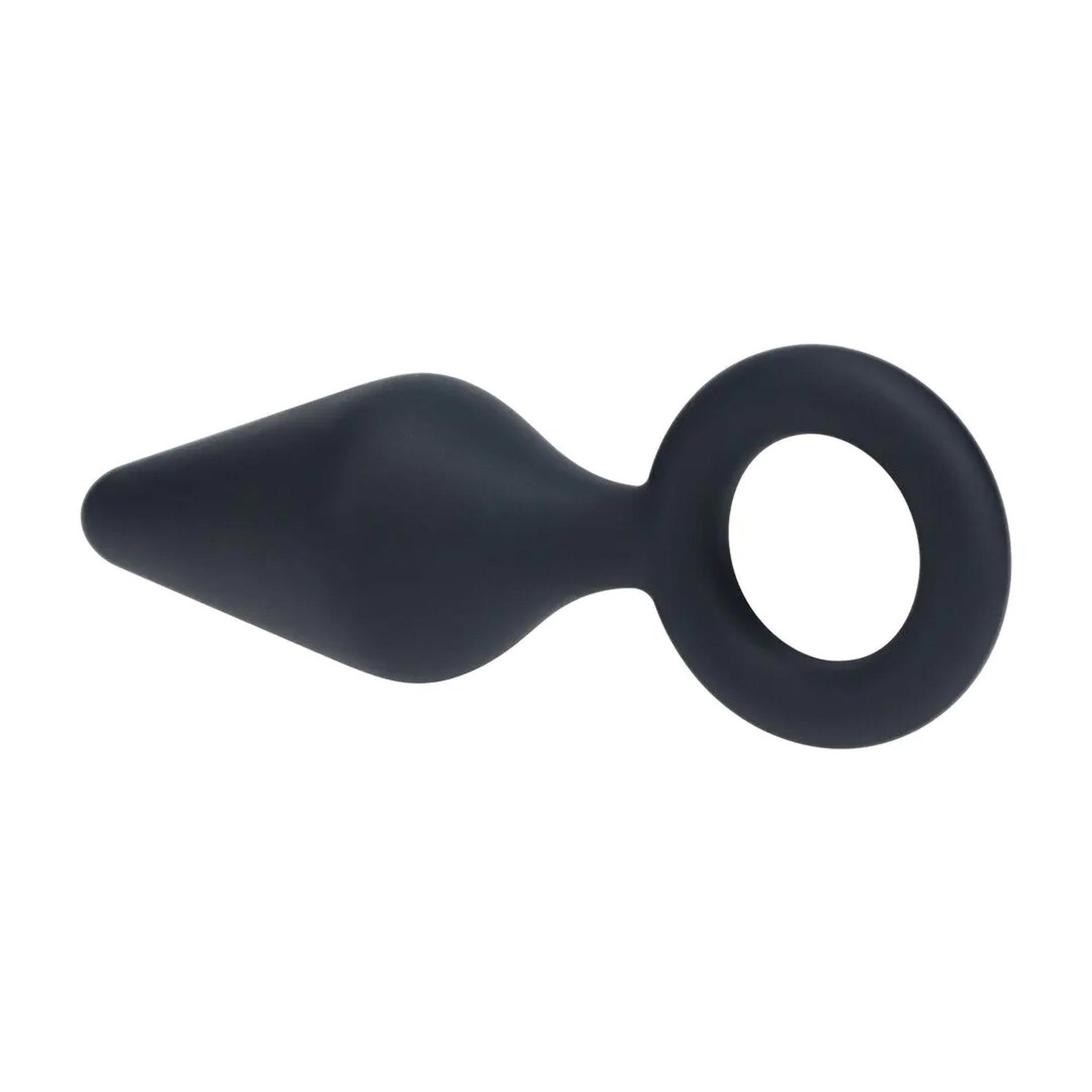 Dop anal din silicon cu buclă Levelz L negru 14 cm
