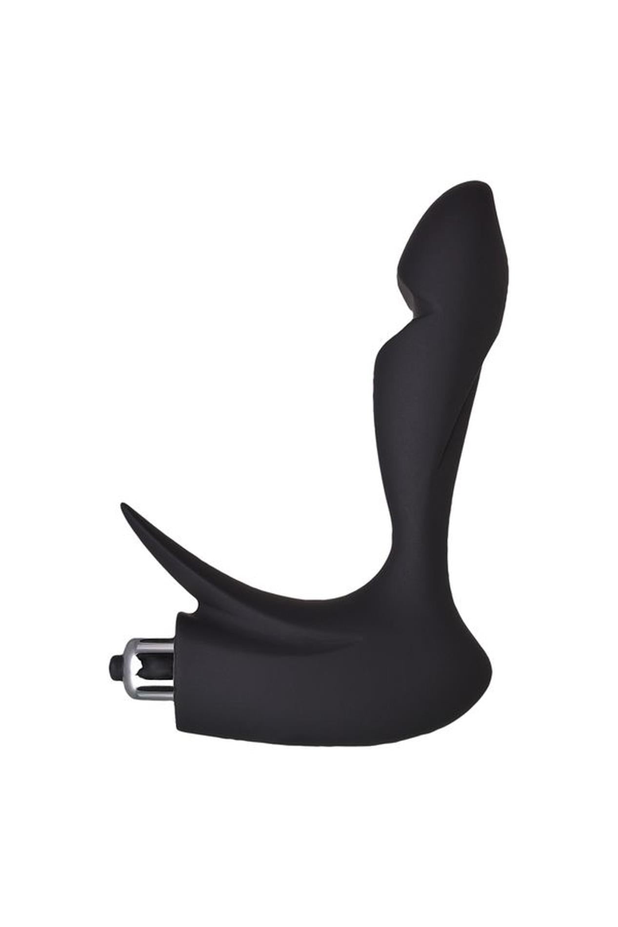 Masaj prostată Erotist din silicon negru 14 cm