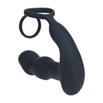 Masaj vibrant pentru prostată Levelz cu inel din silicon, negru