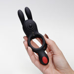 Inel vibrator dublu Crushious Dingo cu telecomandă