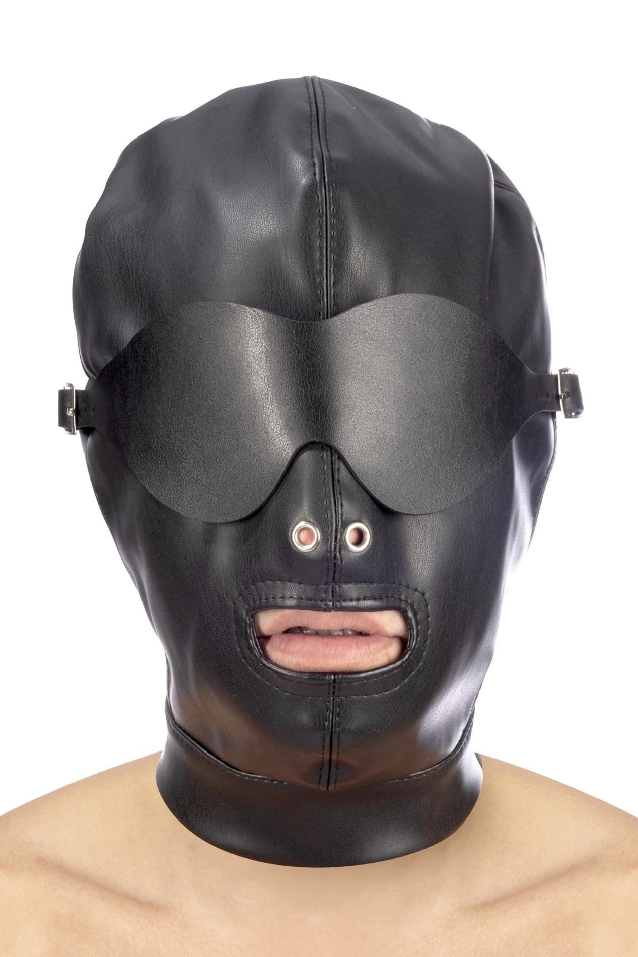 Mască BDSM cu gură deschisă și spandex, fetiș Tentation
