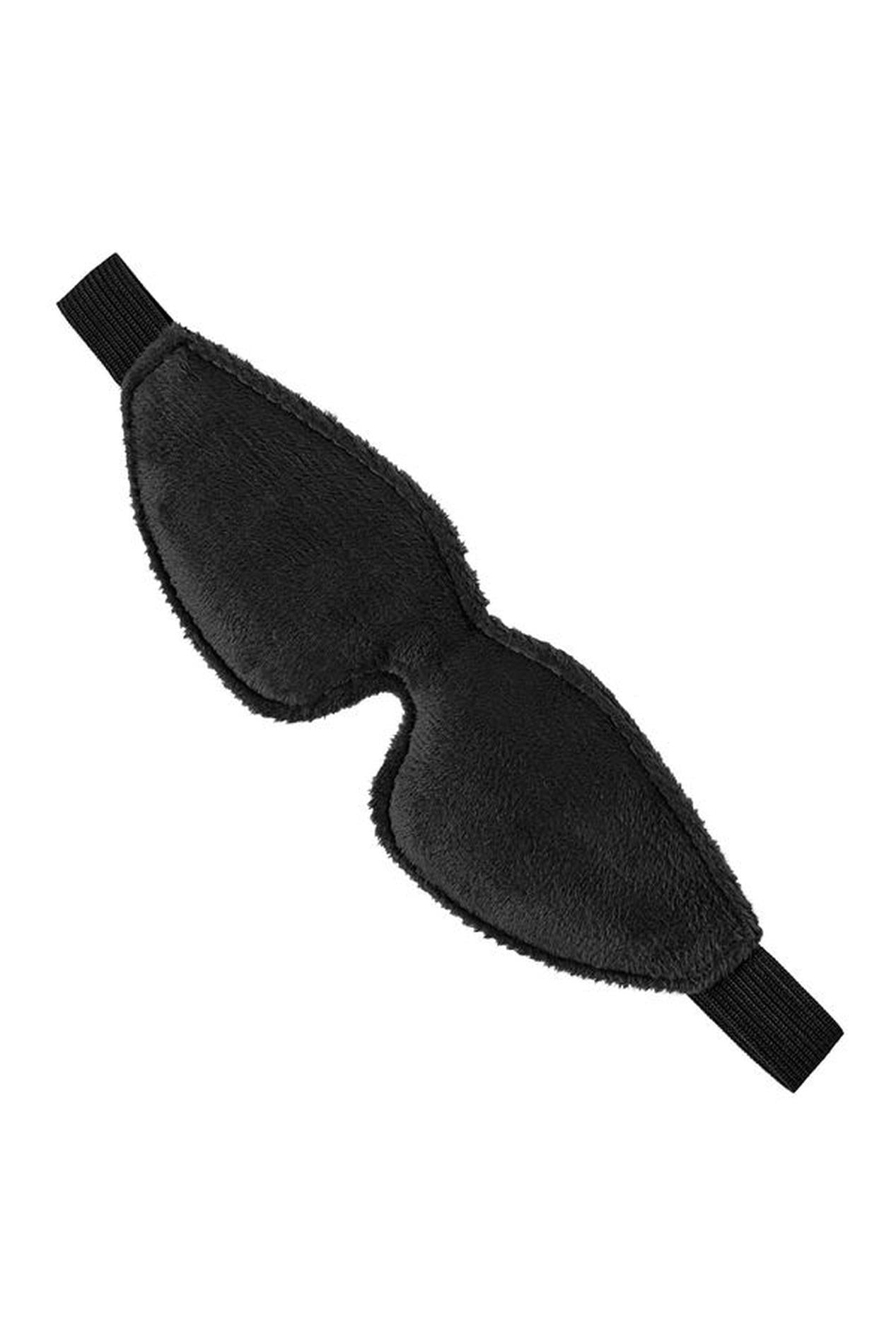 Mască BDSM Anonymous din piele PU neagră 26,5 cm