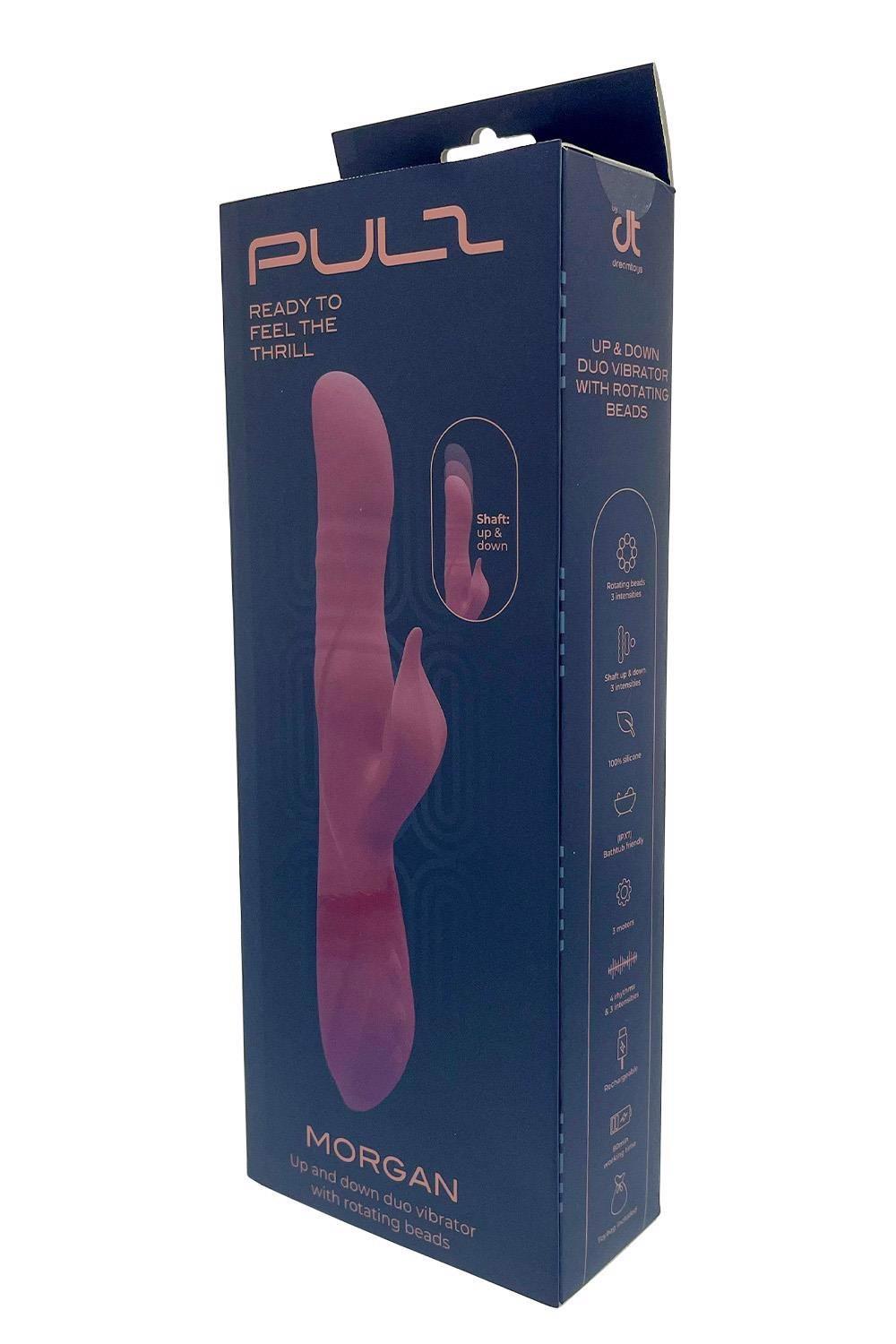 Vibrator Pulz Morgan Bunny cu perle USB rotative