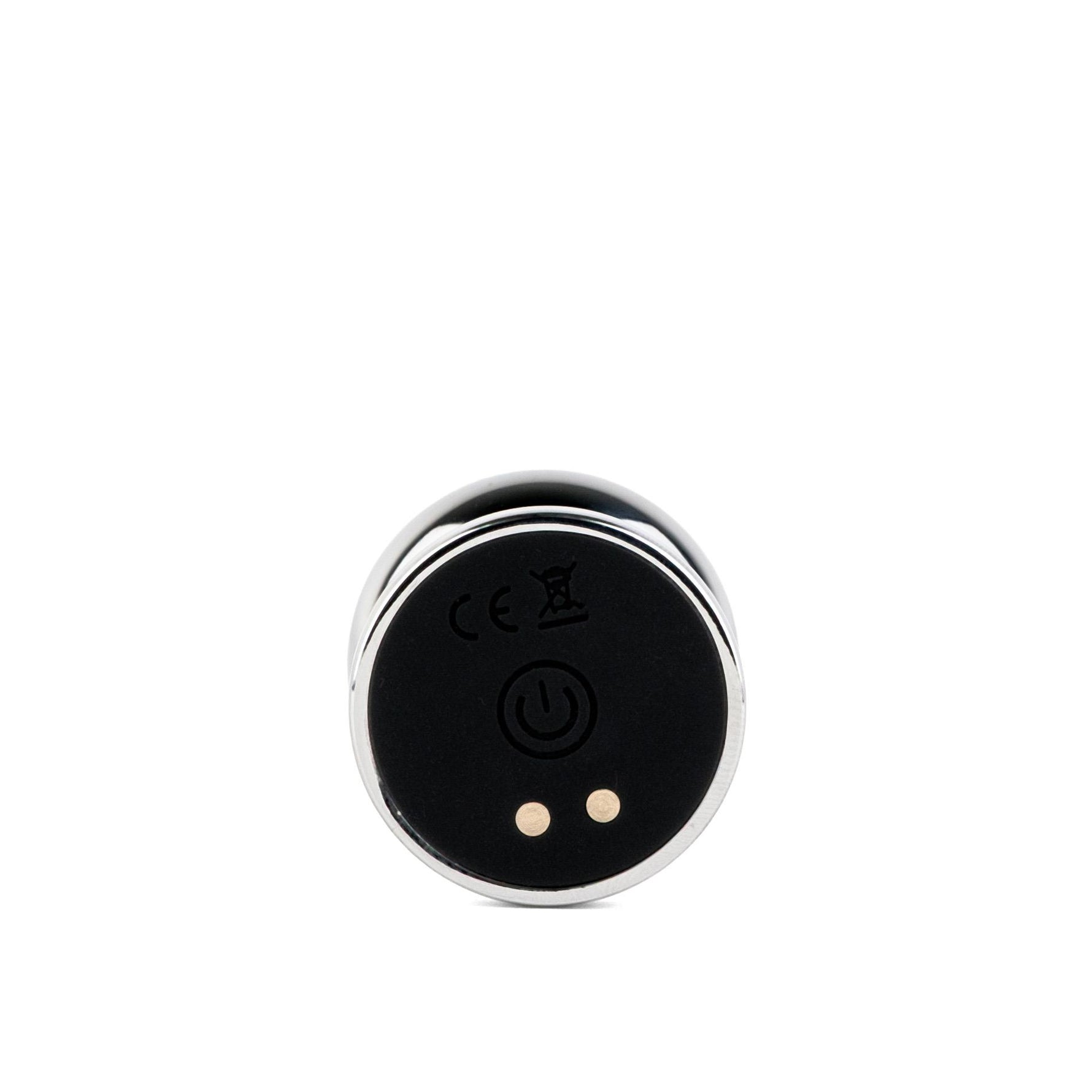 Plug anal vibrant metalic HeavyFun din seria M B cu telecomandă USB