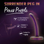 Dildo Temptasia Surrender Peg pentru începători din silicon, violet, 12 cm