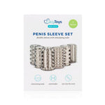Set de 6 manșoane pentru penis EasyToys TPE, transparente